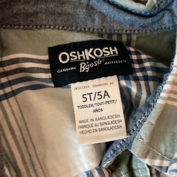 Lot of 5 Oshkosh fall/winter shirts 5T/5 - Picture 11 of 11